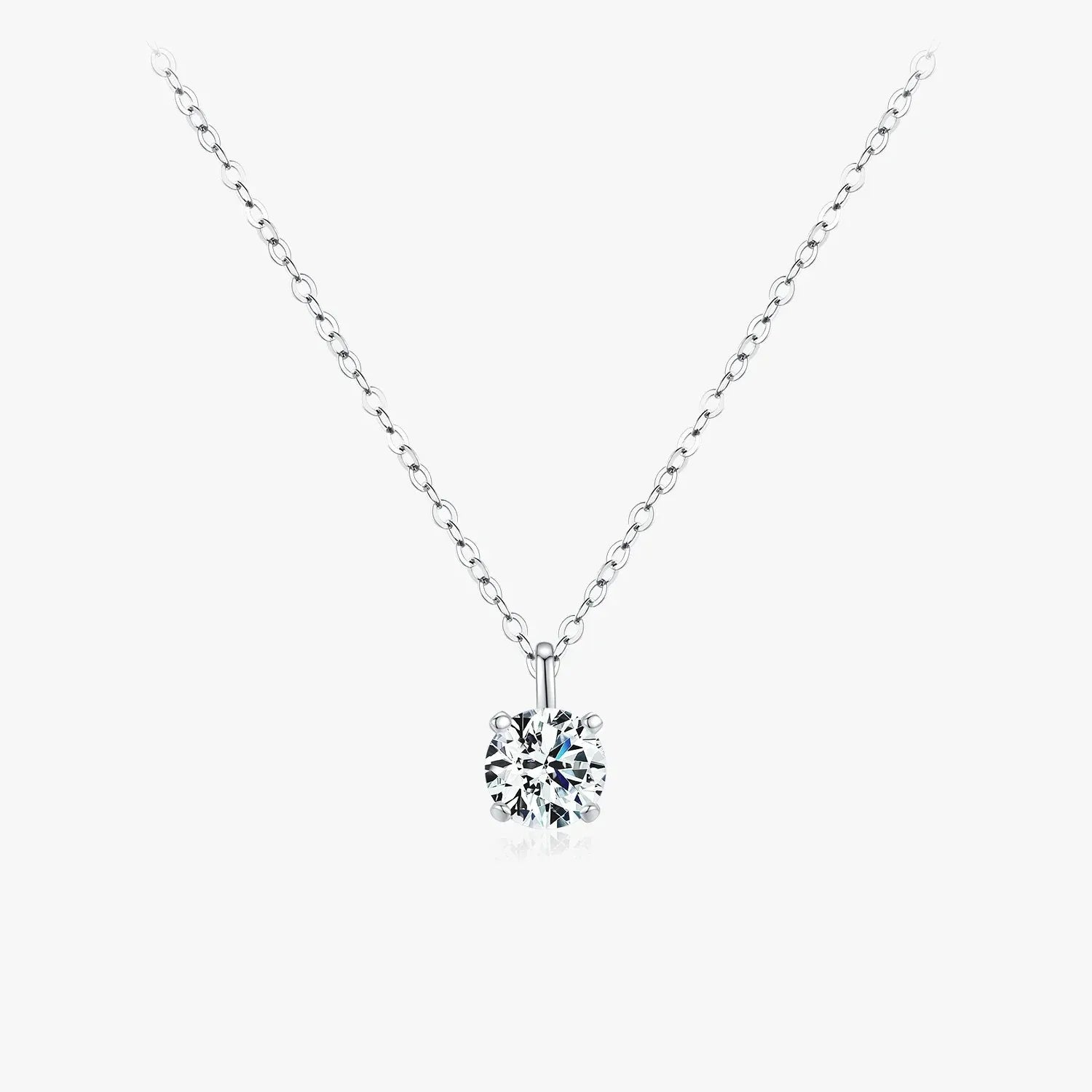 Moissanite 1ct Solitaire Necklace - Cleora
