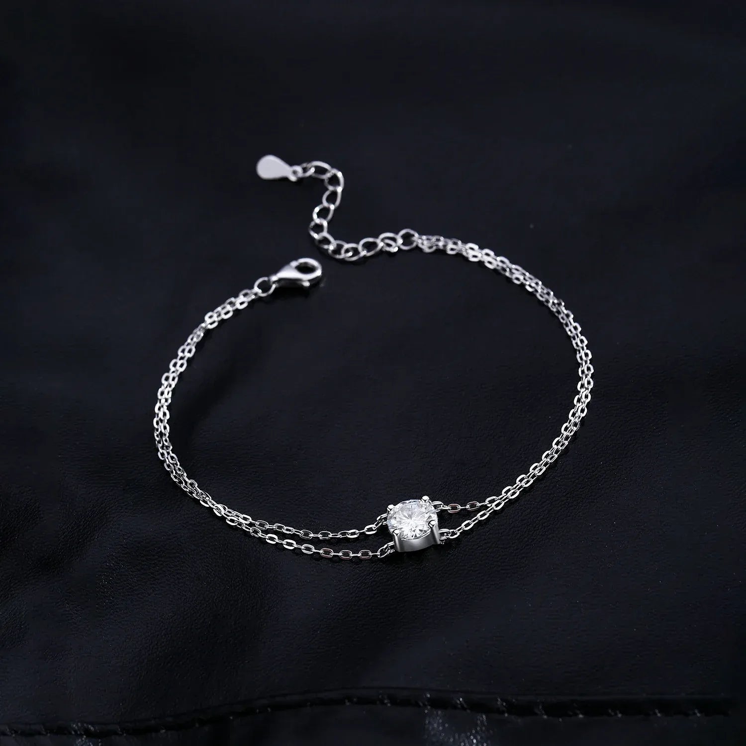 Moissanite Duet Bracelet - Cleora