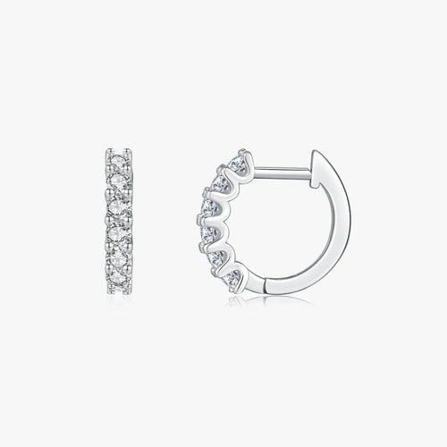 Moissanite Eternity Huggies - Cleora