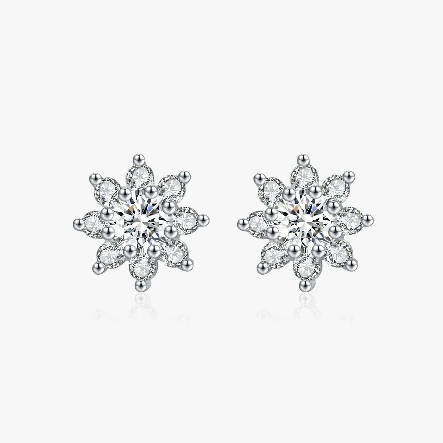 Moissanite Flowers Studs - Cleora
