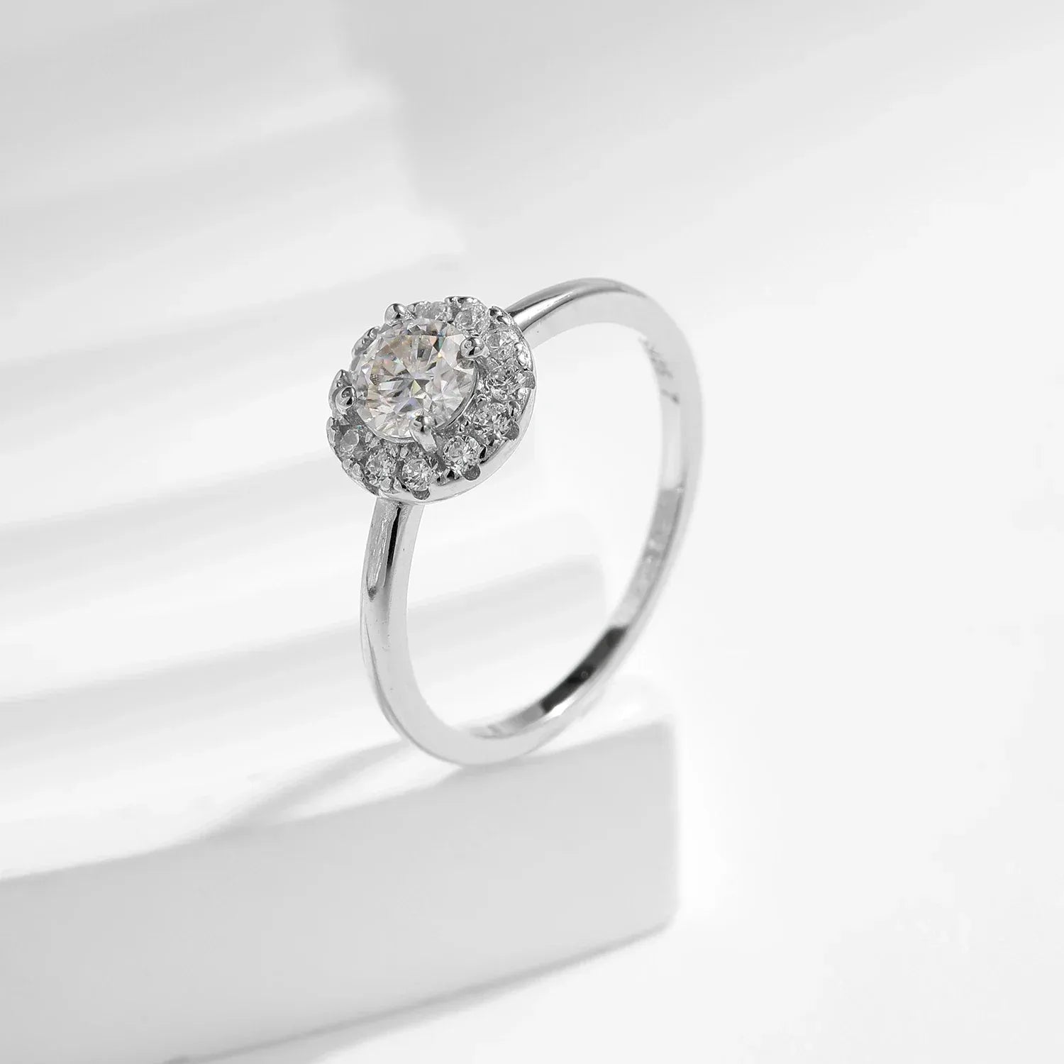 Moissanite Halo Ring - Cleora