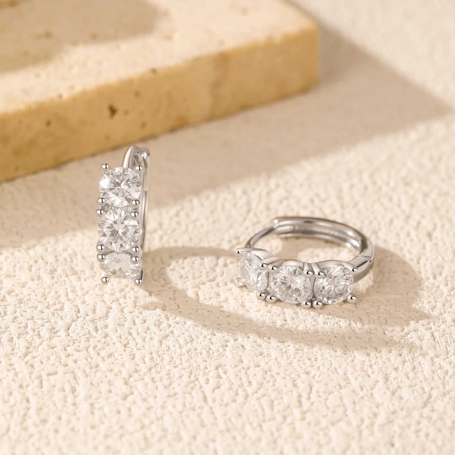 Moissanite Luxe Huggies - Cleora