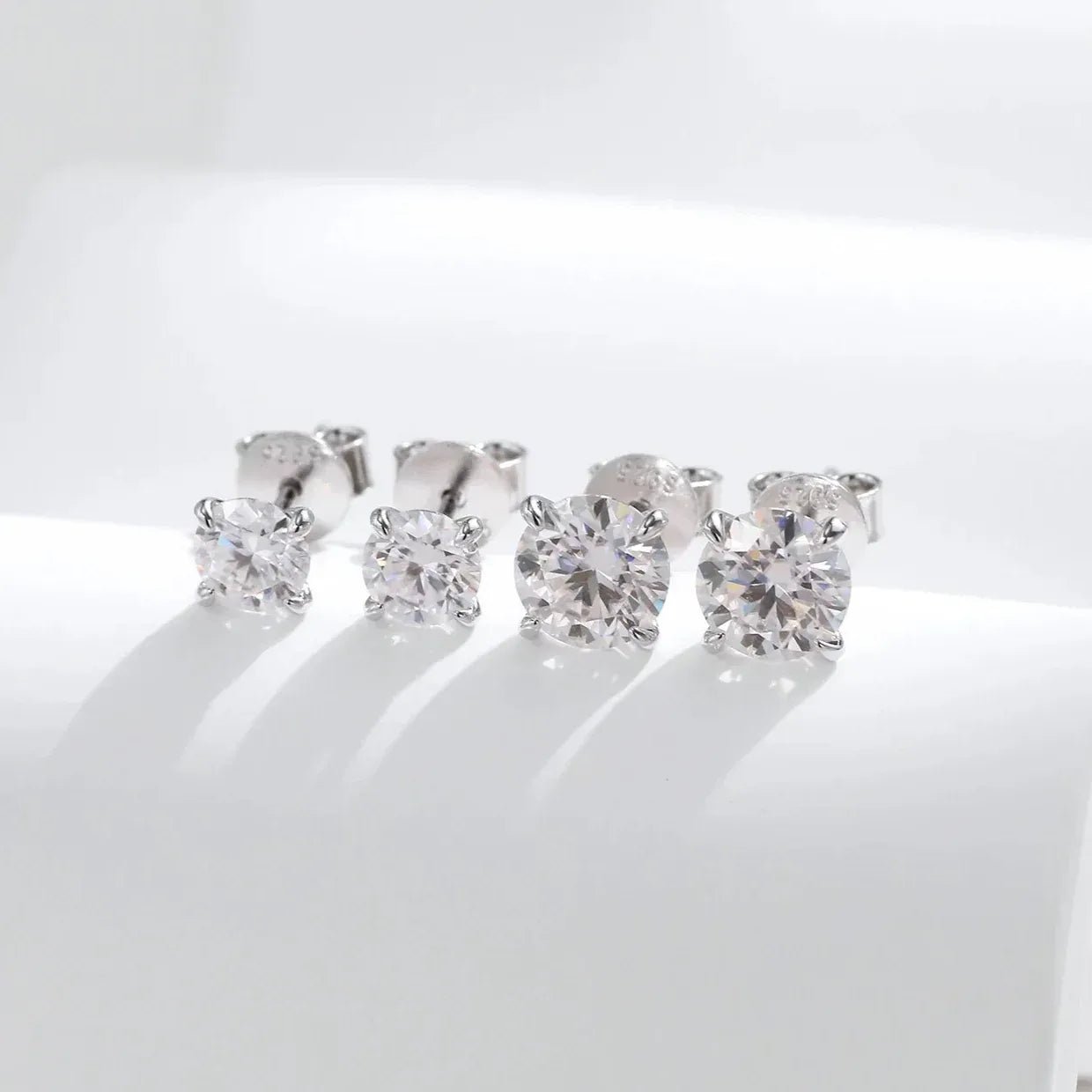 Moissanite Martini Studs - Cleora