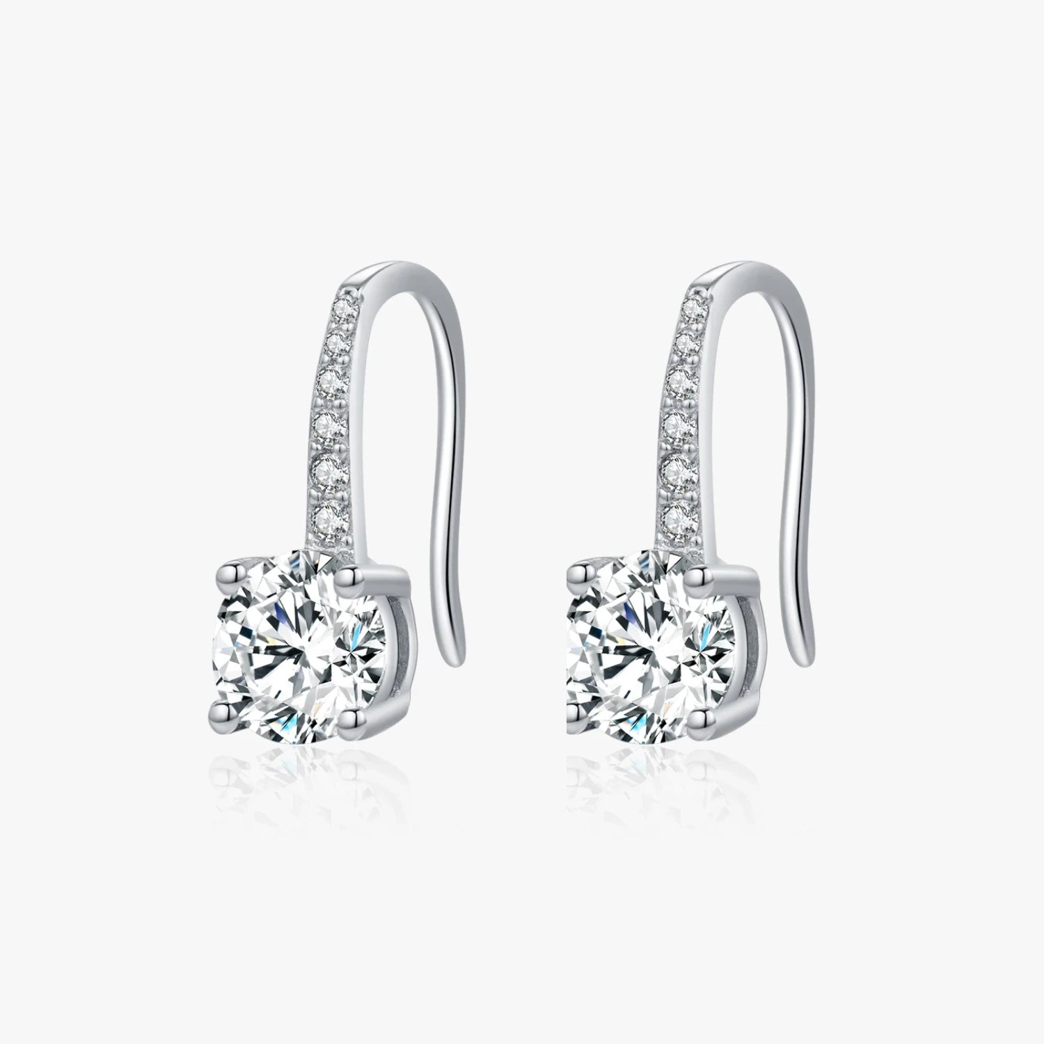 Moissanite Drop Earrings (2ct) - Cleora