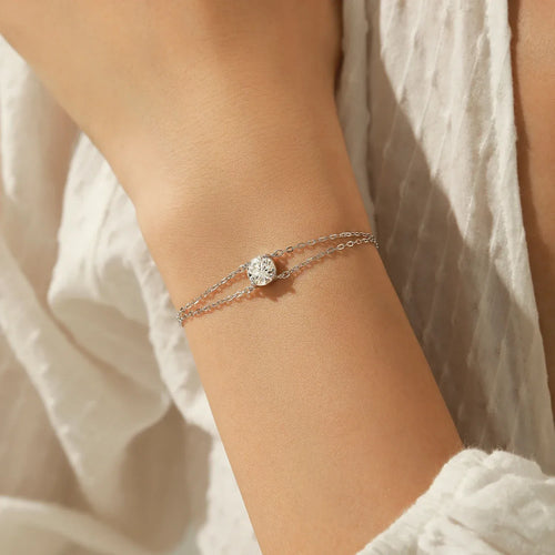 Moissanite Duet Bracelet - Cleora