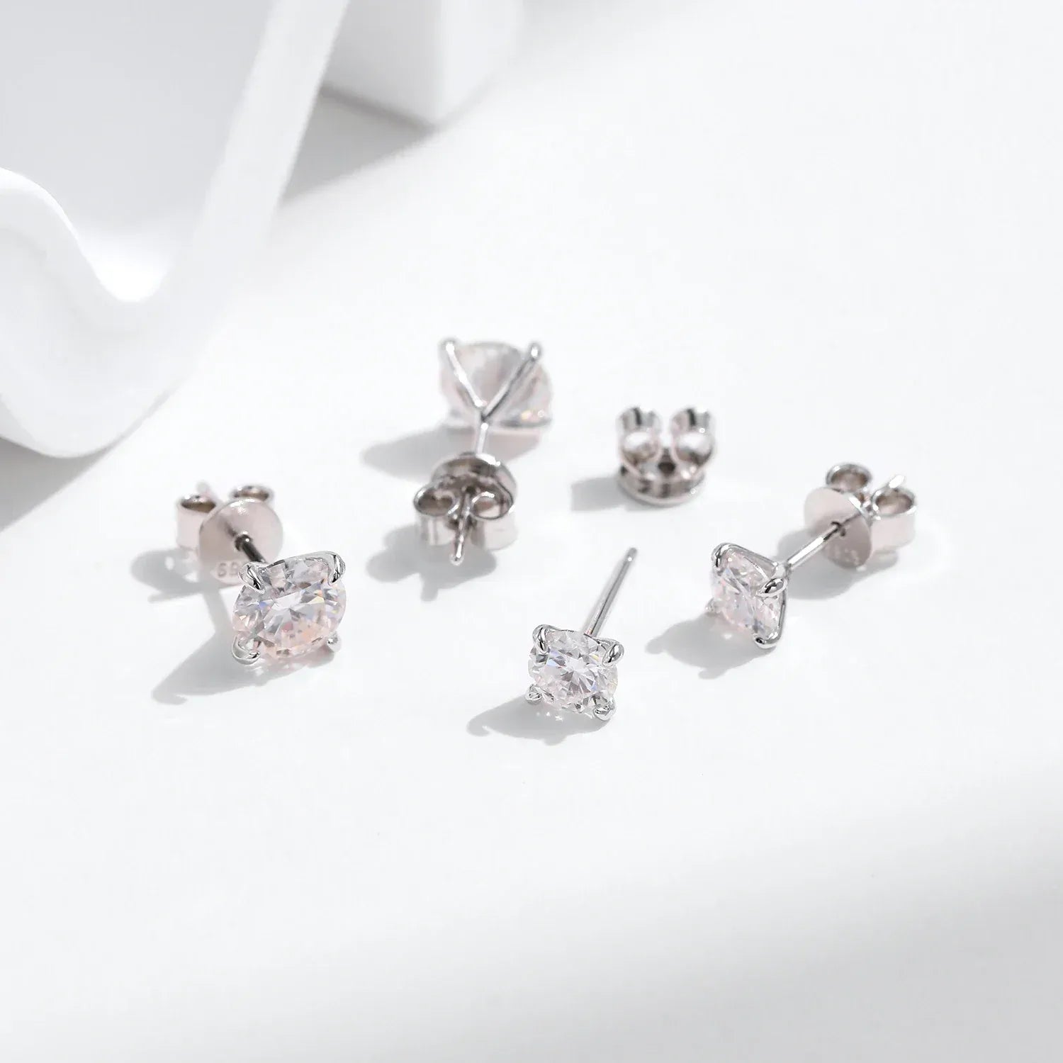 Moissanite Martini Studs - Cleora