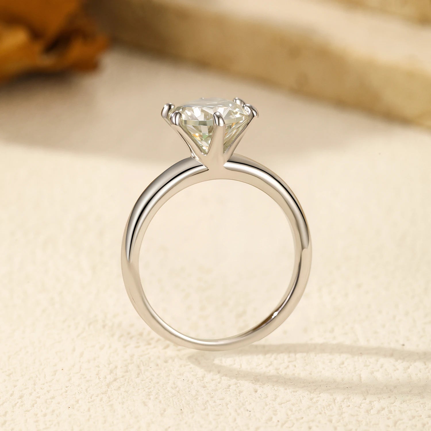Moissanite 2ct Solitaire Ring - Cleora