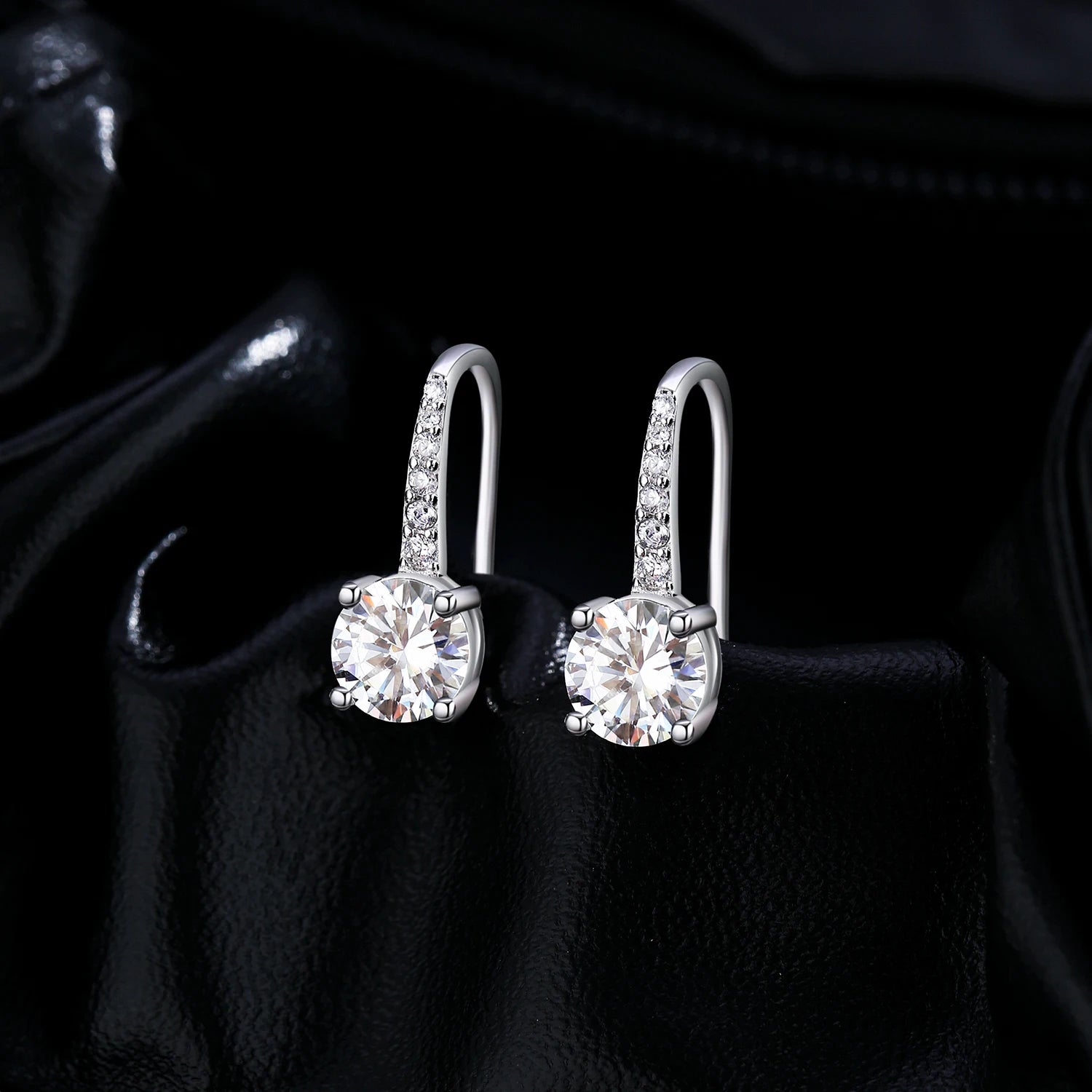 Moissanite Drop Earrings (2ct) - Cleora