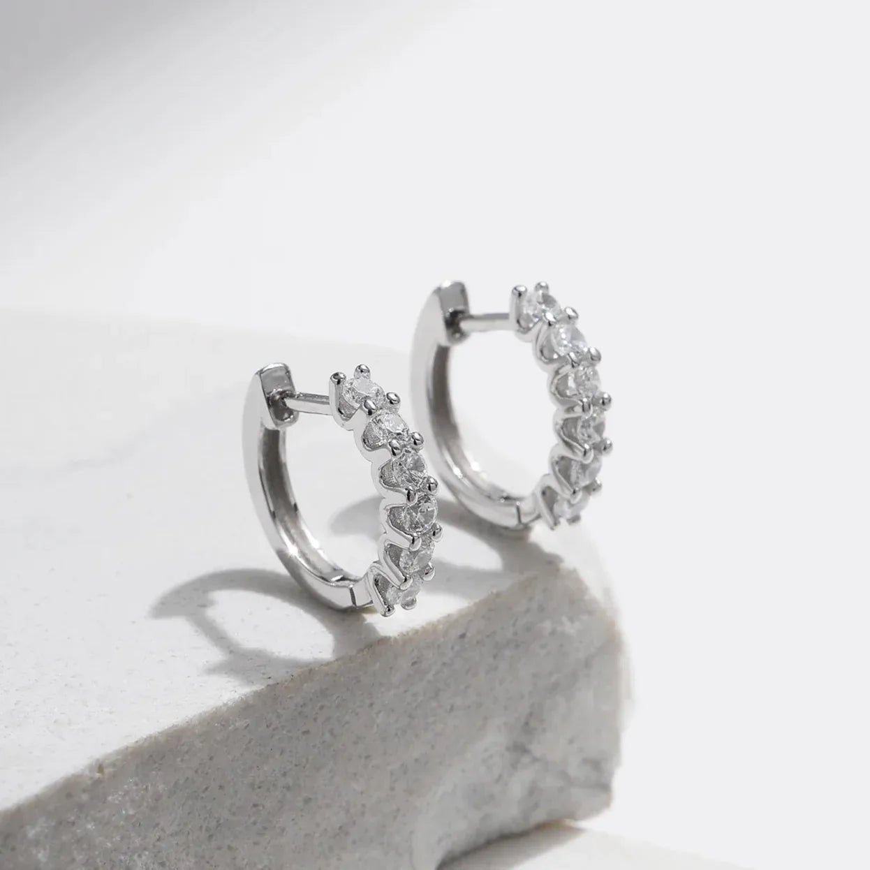 Moissanite Eternity Huggies - Cleora