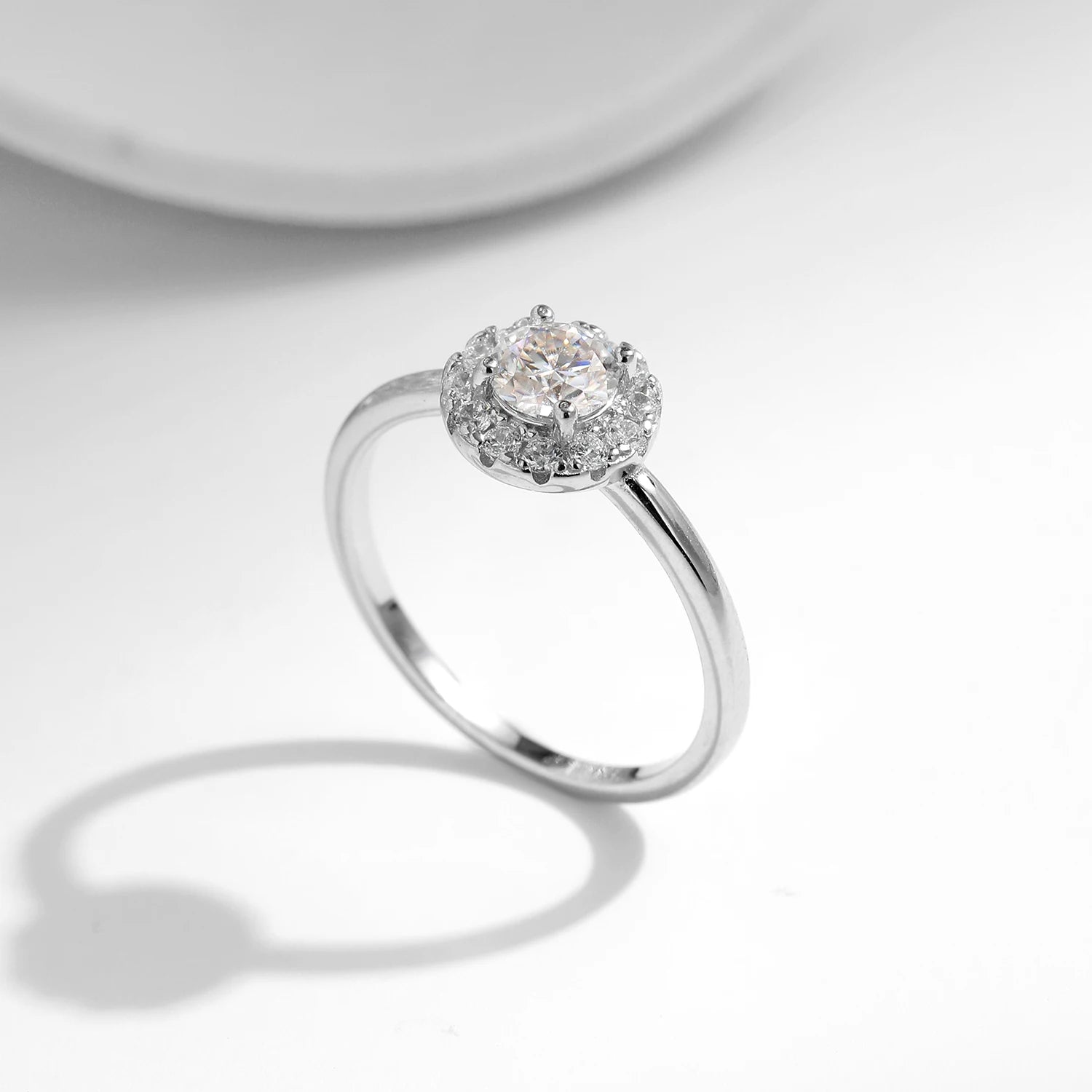 Moissanite Halo Ring - Cleora
