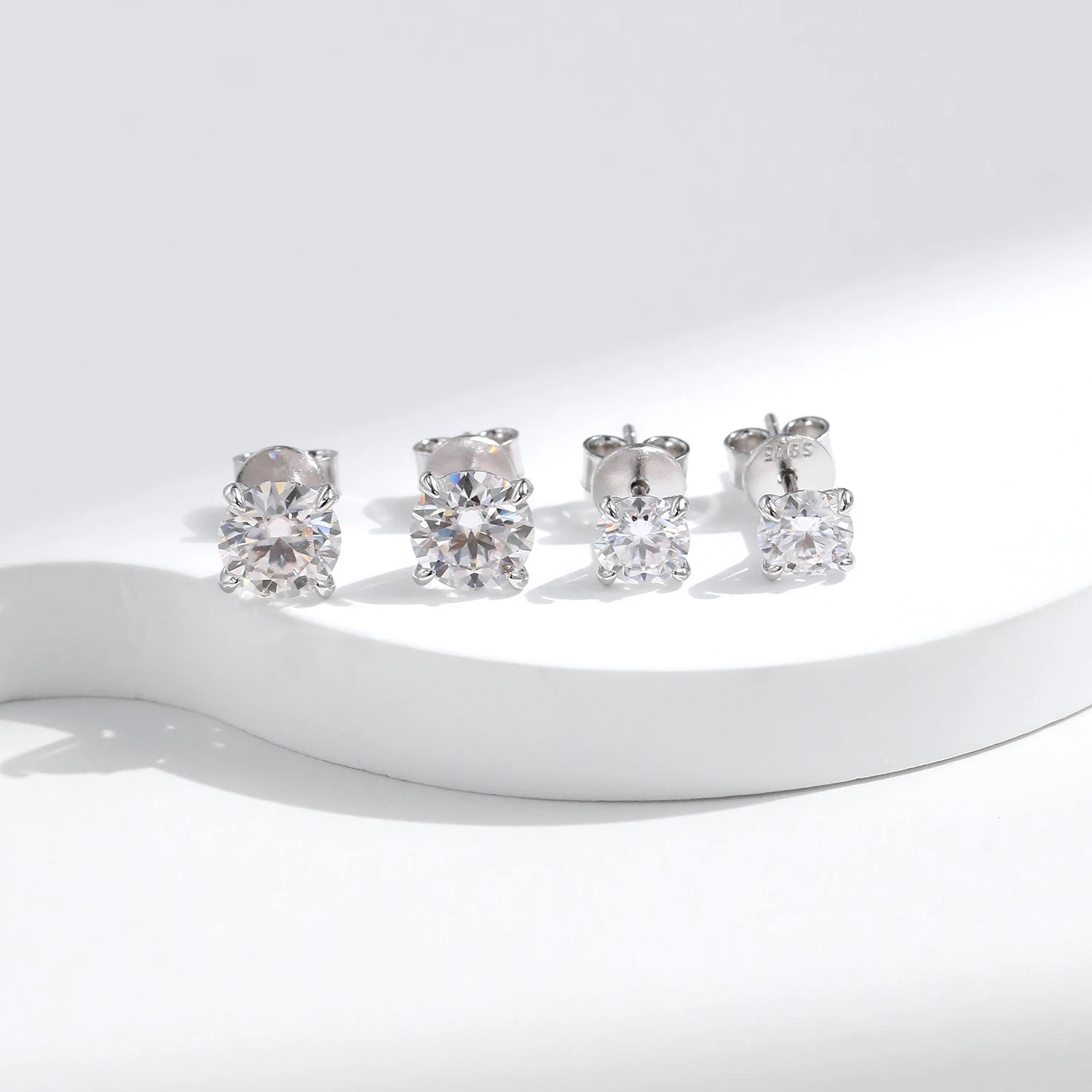 Moissanite Martini Studs - Cleora