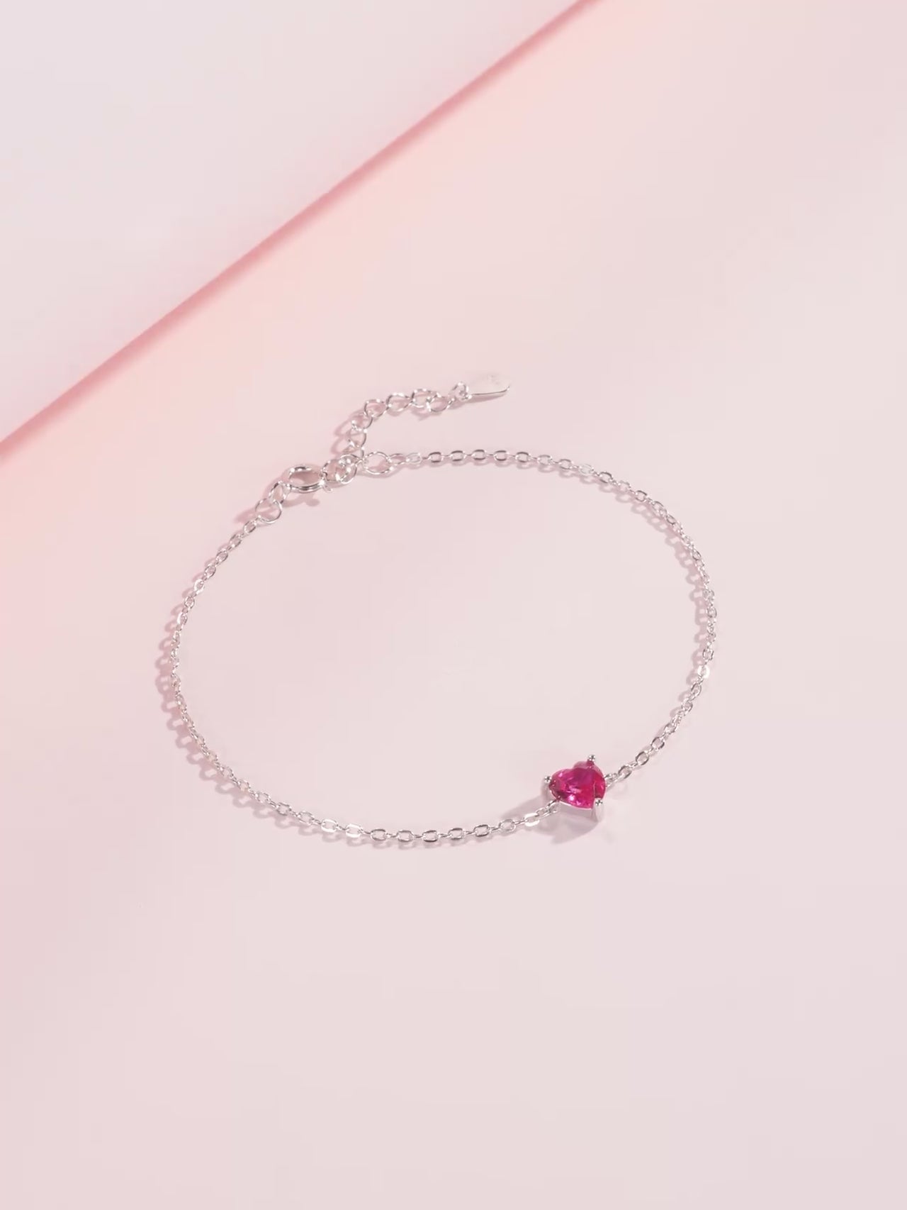 Rose Red Heart Bracelet